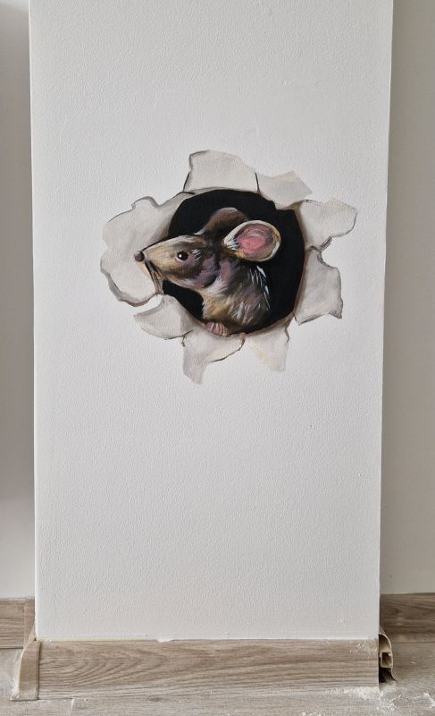 Zwierzaki na ścianie, mural, artystyczne malowanie ścian Tymbark